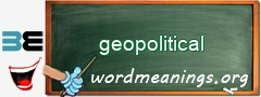 WordMeaning blackboard for geopolitical